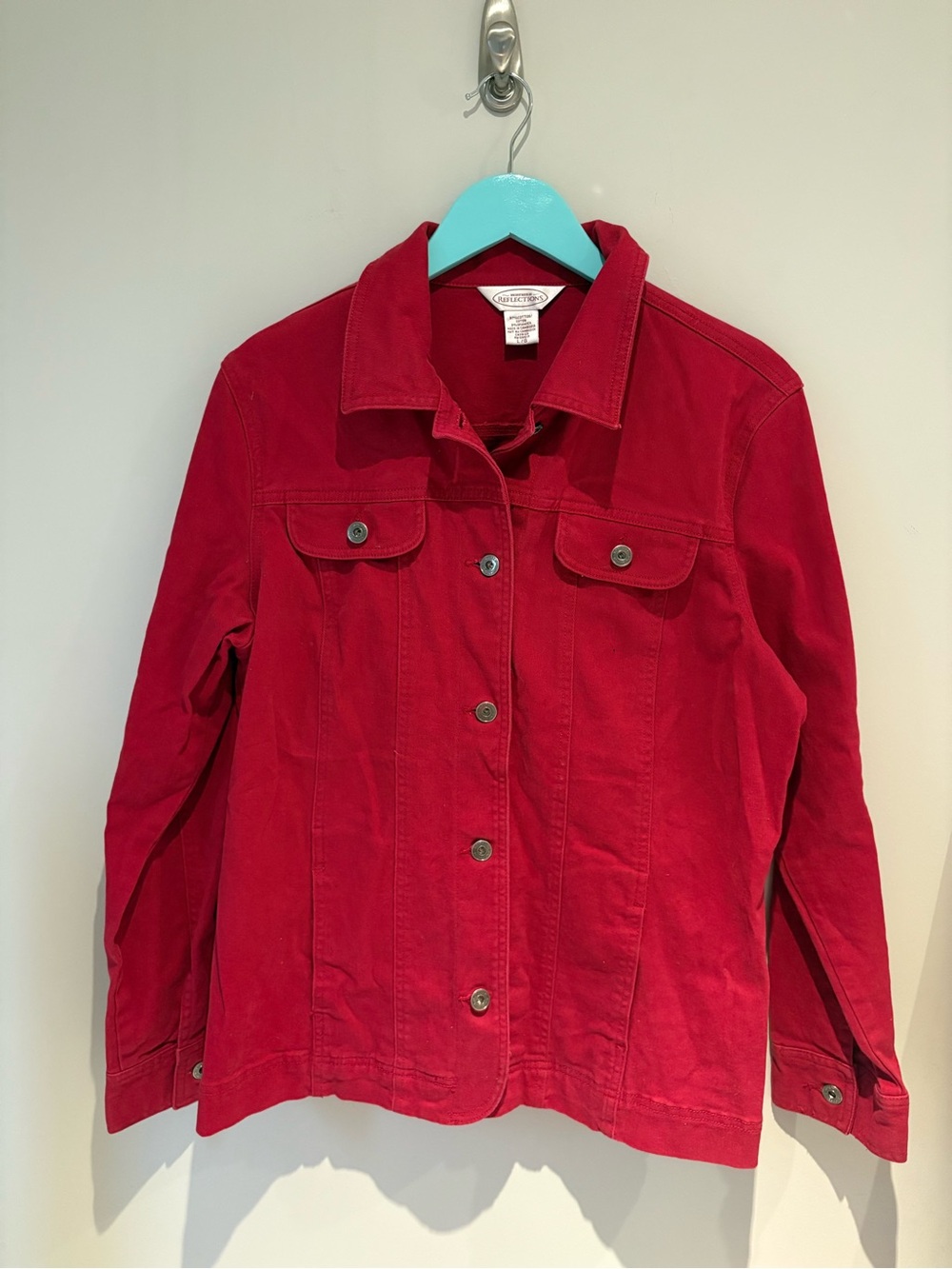 Red Jean Jacket by Northern Reflections